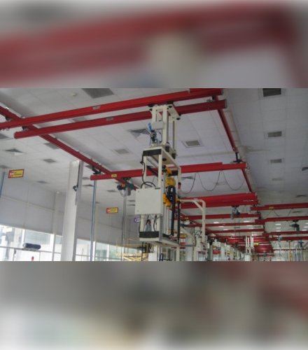 DC Nut Runner Installed on a Dual Cross Tracker