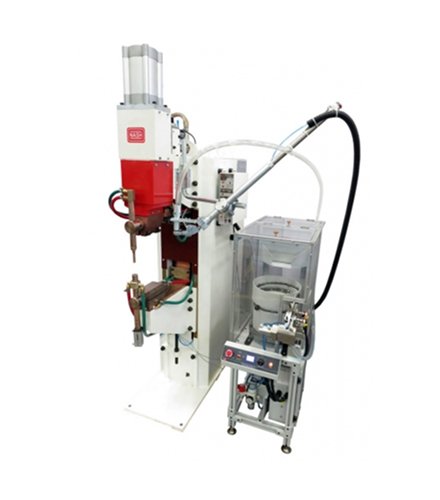 Projection Welding Machine with Bolt Feeder